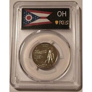 2002 S Clad Ohio State Quarter Proof PR70 DCAM PCGS Flag Label